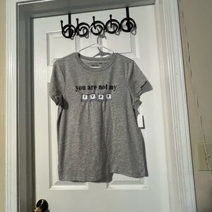 Women’s Gray Graphic T-Shirt. (Please let me know what size you need.)